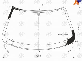 Стекло лобовое (Обогрев полный) Datsun mi-Do 14-  on-DO 14-19  LADA Granta 11-  Kalina Sport 14-1 BOR 4599AGNH