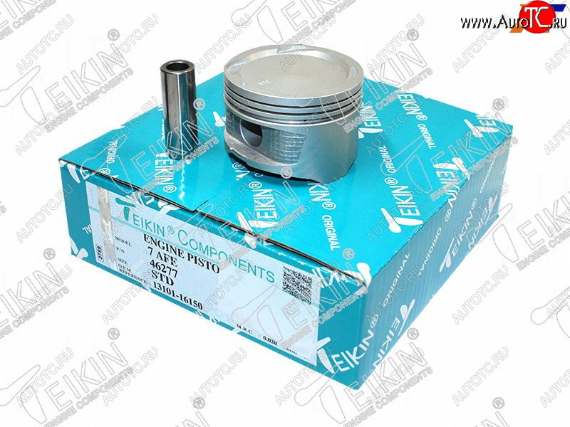 5 549 р. Комплект поршней с пальцами TEIKIN (7AFE) Toyota Caldina T210 дорестайлинг универсал (1997-1999)  с доставкой в г. Вологда