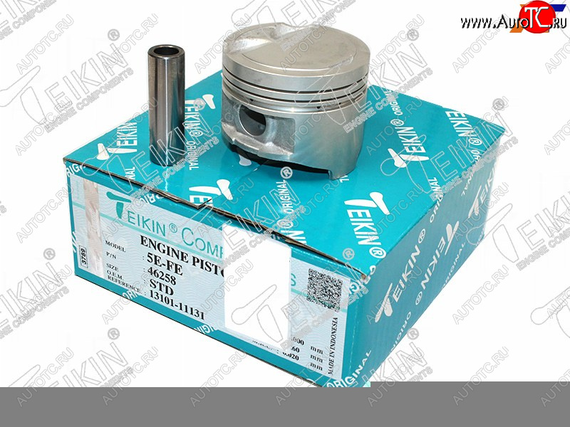 4 199 р. Комплект поршней с пальцами TEIKIN (5EFE) Toyota Sprinter E110 дорестайлинг седан (1995-1997)  с доставкой в г. Вологда