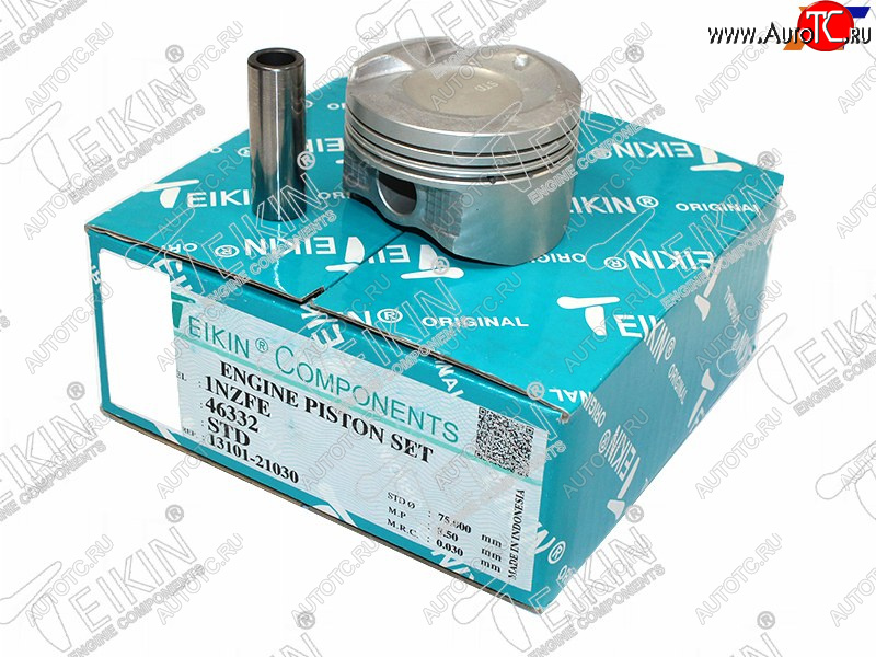 3 699 р. Комплект поршней с пальцами TEIKIN (1NZ-FE)  Toyota Corolla Fielder  E120 - Corolla Runx  E120  с доставкой в г. Вологда