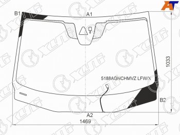 Стекло лобовое (Обогрев щеток Камера Датчик дождя Молдинг) Mazda 3 18- XYG 5188AGNCHMVZ LFW/X