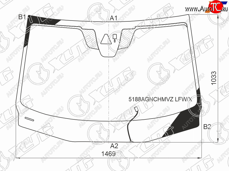16 999 р. Стекло лобовое (Обогрев щеток Камера Датчик дождя Молдинг) Mazda 3 18- XYG 5188AGNCHMVZ LFW/X  с доставкой в г. Вологда
