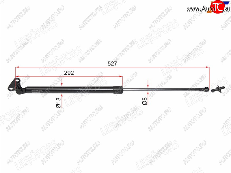2 999 р. Левый упор задней двери LESJOFORS Toyota Land Cruiser 100 2-ой рестайлинг (2005-2007)  с доставкой в г. Вологда