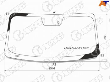Стекло лобовое (Датчик дождя Молдинг) XYG Ford Mustang  S550 (2013-2023) купе дорестайлинг, купе рестайлинг