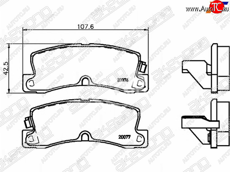 1 779 р. Колодки тормозные AKEBONO (задние)  Toyota Corolla Levin  E110 - Harrier  XU10  с доставкой в г. Вологда