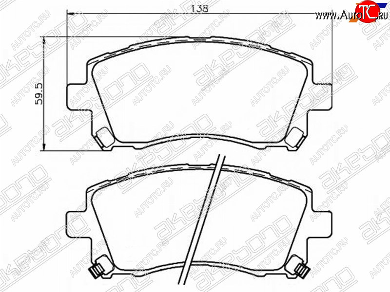 2 149 р. Колодки тормозные AKEBONO (передние) Subaru Forester SF дорестайлинг (1997-2000)  с доставкой в г. Вологда