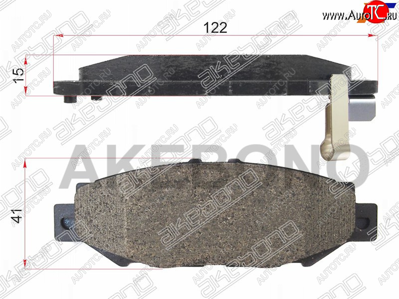 1 699 р. Колодки тормозные AKEBONO (задние)  Toyota Mark 2  X100 (1996-2000) седан  с доставкой в г. Вологда