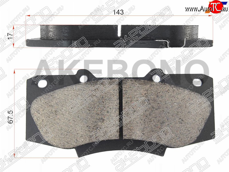 2 979 р. Колодки тормозные AKEBONO (передние) Toyota Hilux AN20,AN30  2-ой рестайлинг (2011-2016)  с доставкой в г. Вологда