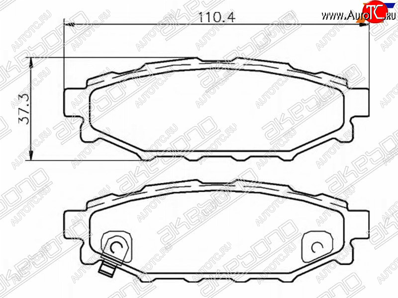 1 599 р. Задние тормозные колодки AKEBONO  Subaru Forester  SH (2008-2013)  с доставкой в г. Вологда
