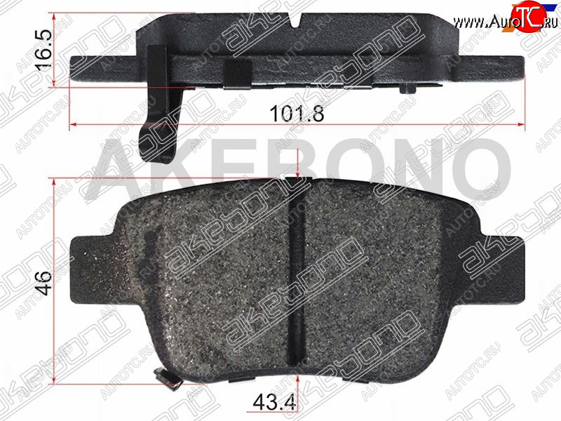 1 439 р. Задние тормозные колодки AKEBONO  Toyota Alphard  H20 - Avensis  T250 седан  с доставкой в г. Вологда