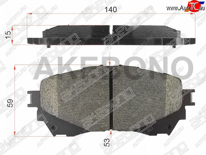 3 079 р. Колодки тормозные AKEBONO (передние) Mazda 6 GJ 1-ый рестайлинг седан (2015-2018)  с доставкой в г. Вологда