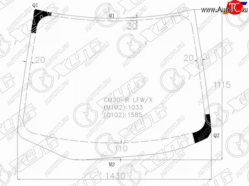6 349 р. Стекло лобовое Toyota Ipsum (ACM20) 01-09 XYG CM20-R LFW/X  с доставкой в г. Вологда