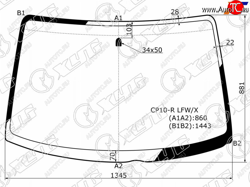 5 499 р. Стекло лобовое Toyota Funcargo 99-05  Yaris Verso 99-06 XYG CP10-R LFW/X  с доставкой в г. Вологда