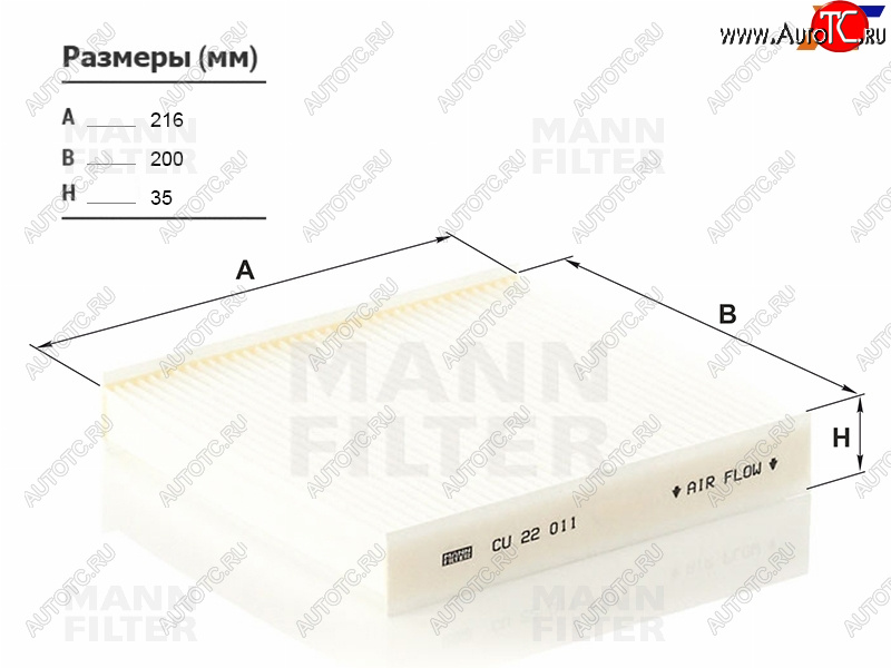 789 р. Фильтр салона MANN  Renault Logan  2 - Sandero  (B8)  с доставкой в г. Вологда