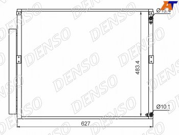 Радиатор кондиционера Toyota Land Cruiser Prado (J120) 02-09  Lexus GX470 02-09  Toyota 4Runner 02 DENSO DCN50017