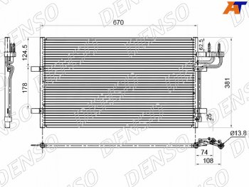 Радиатор кондиционера FORD FOCUS II/C-MAX 05- DENSO DCN10007, dcn10007 DENSO DCN10007