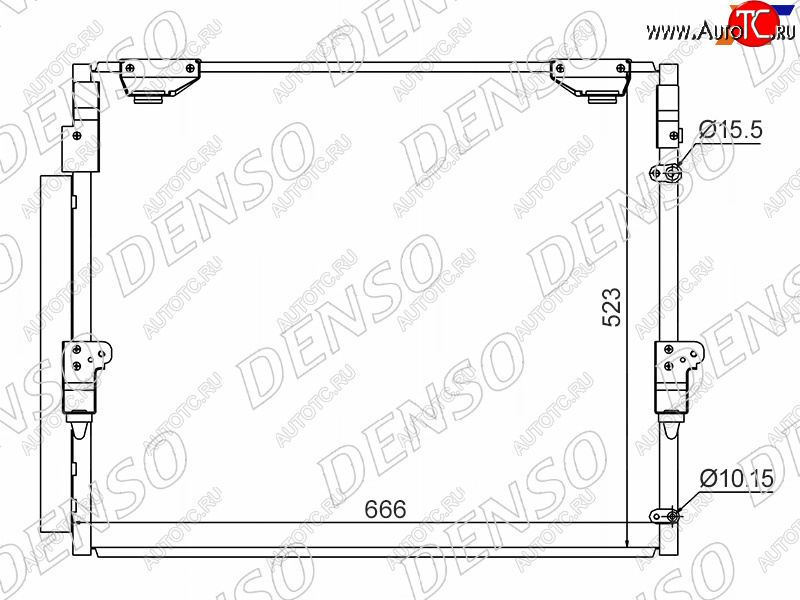 29 849 р. Радиатор кондиционера Toyota Land Cruiser (J200) 07-21  Lexus LX 07-23  Toyota Sequoia 07-22  Tun DENSO DCN50036  с доставкой в г. Вологда