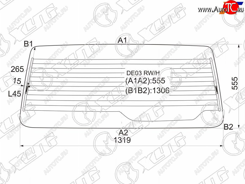 7 999 р. Стекло заднее (Цвет зеленый Обогрев) Mitsubishi Delica 89-99  L300 87-98 XYG DE03 RW/H  с доставкой в г. Вологда