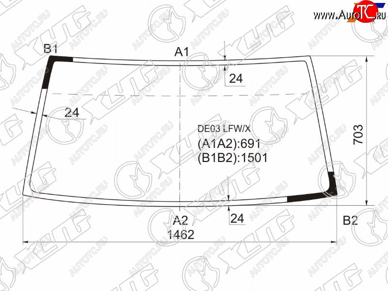 4 649 р. Стекло лобовое Mitsubishi Delica 89-99  Hyundai Grace 93-03  Porter 98-10  Mitsubishi L300 87-98 XYG DE03 LFW/X  с доставкой в г. Вологда