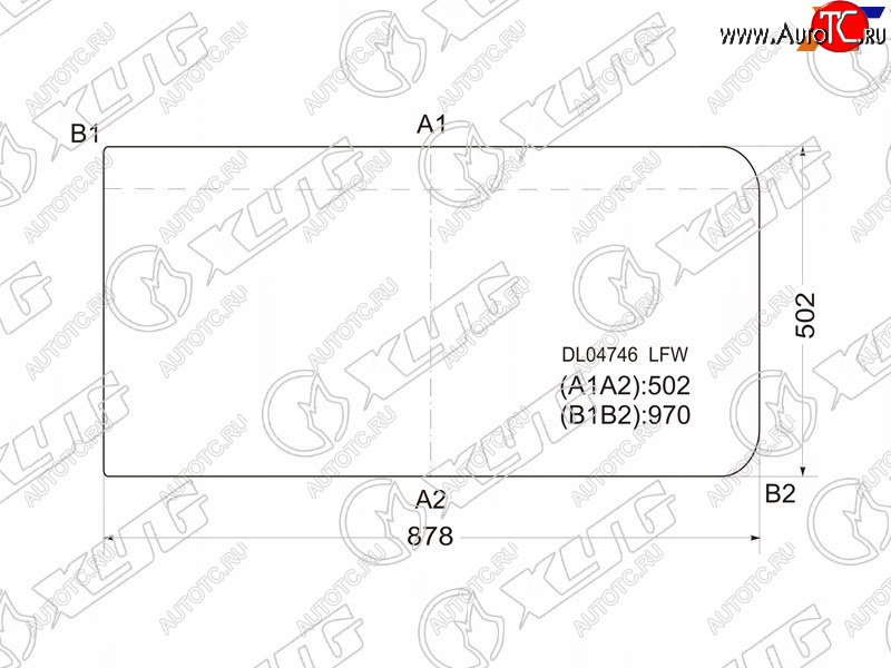 4 999 р. Стекло лобовое Freightliner Fld 89- XYG DL04746 LFW  с доставкой в г. Вологда