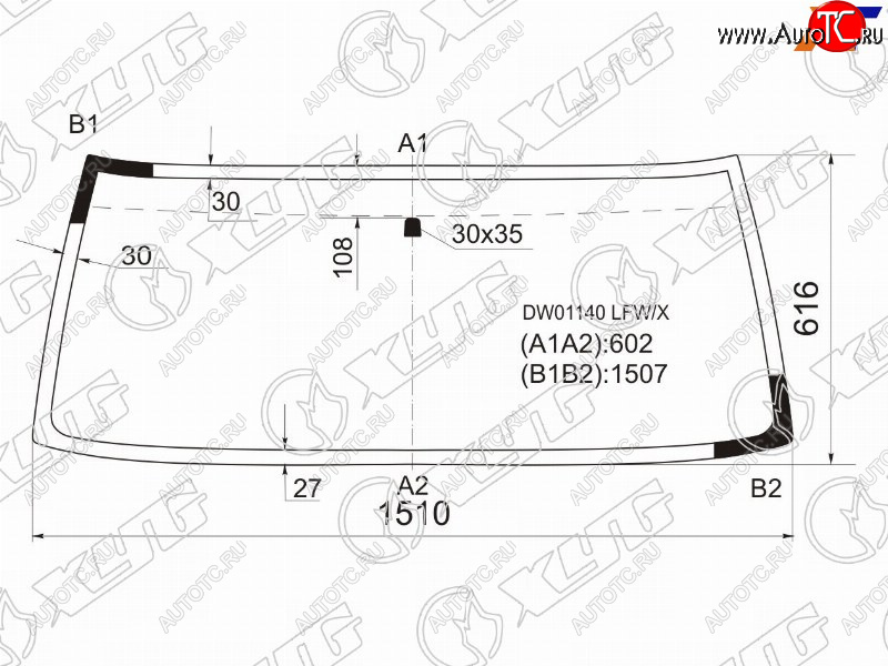 6 499 р. Стекло лобовое Jeep Cherokee 83-01  Wrangler 86-96 XYG DW01140 LFW/X  с доставкой в г. Вологда