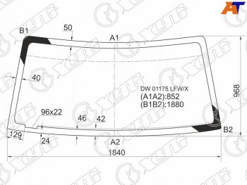 Стекло лобовое Ford Econoline 92-97 XYG DW01175 LFW/X