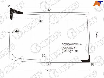 Стекло лобовое (Левое) Freightliner Argosy 99-11 XYG DW01380 LFW/LH/X