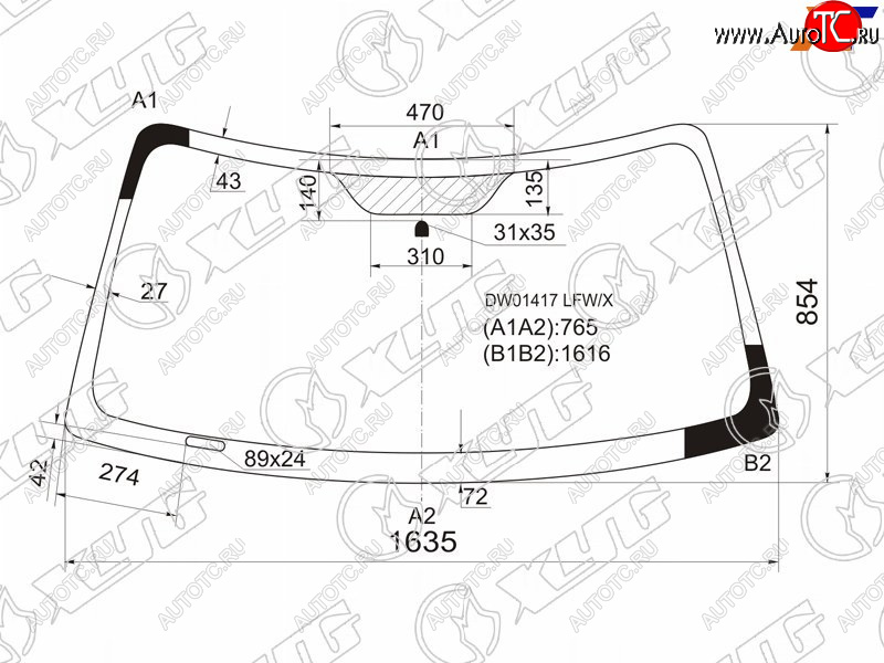 7 199 р. Стекло лобовое FORD EXPLORER 03-10/LINCOLN AVIATOR 03-05 XYG DW01417 LFW/X, dw01417lfwx XYG DW01417 LFW/X  с доставкой в г. Вологда