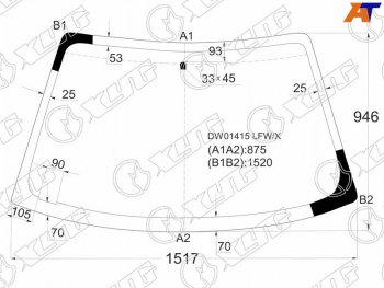 Стекло лобовое CHRYSLER SEBRINGDODGE STRATUS 2D 00-03                                               XYG DW01415 LFW/X