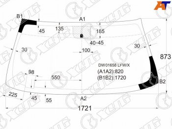 Стекло лобовое Chevrolet Tahoe 06-14  Cadillac Escalade 06-15  Chevrolet Silverado 07-13  Suburba XYG DW01658 LFW/X