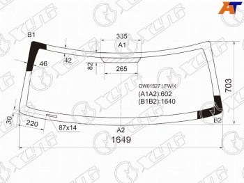 Стекло лобовое JEEP COMMANDER 05-10 XYG DW01627 LFW/X