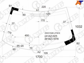 Стекло лобовое Chrysler Pacifica 03-08 XYG DW01526 LFW/X