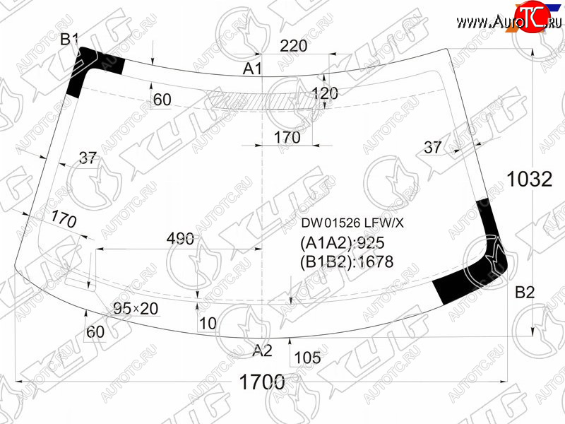 9 999 р. Стекло лобовое Chrysler Pacifica 03-08 XYG DW01526 LFW/X  с доставкой в г. Вологда