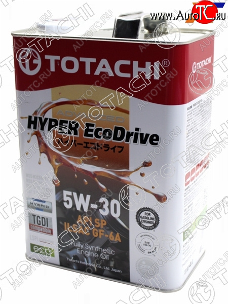 4 089 р. Масло моторное cинтетическое TOTACHI HYPER Ecodrive 5W-30 SPGF-6A 4л TOTACHI E0304  с доставкой в г. Вологда