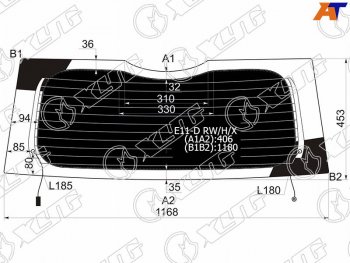 Стекло заднее (Затемненное Обогрев) Nissan Note 05-13 XYG E11-D RW/H/X