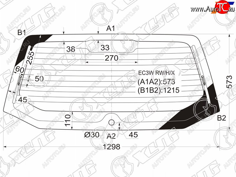 2 399 р. Стекло заднее с обогревом MITSUBISHI LEGNUM 5D WGN 98-02 XYG EC3W RW/H/X, ec3wrwhx XYG EC3W RW/H/X  с доставкой в г. Вологда
