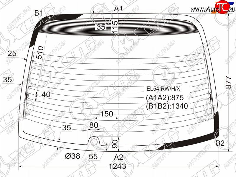 10 999 р. Стекло заднее (Цвет зеленый Обогрев) Toyota Cynos 95-99  Paseo 96-99 XYG EL54 RW/H/X  с доставкой в г. Вологда