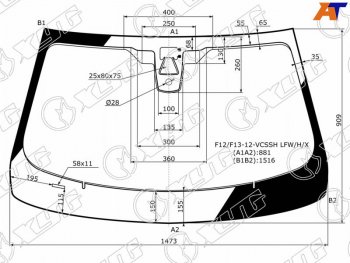 Стекло лобовое (Камера Датчик дождя) BMW 6-Series 15-18 XYG F12/F13-12-VCSSH LFW/H/X