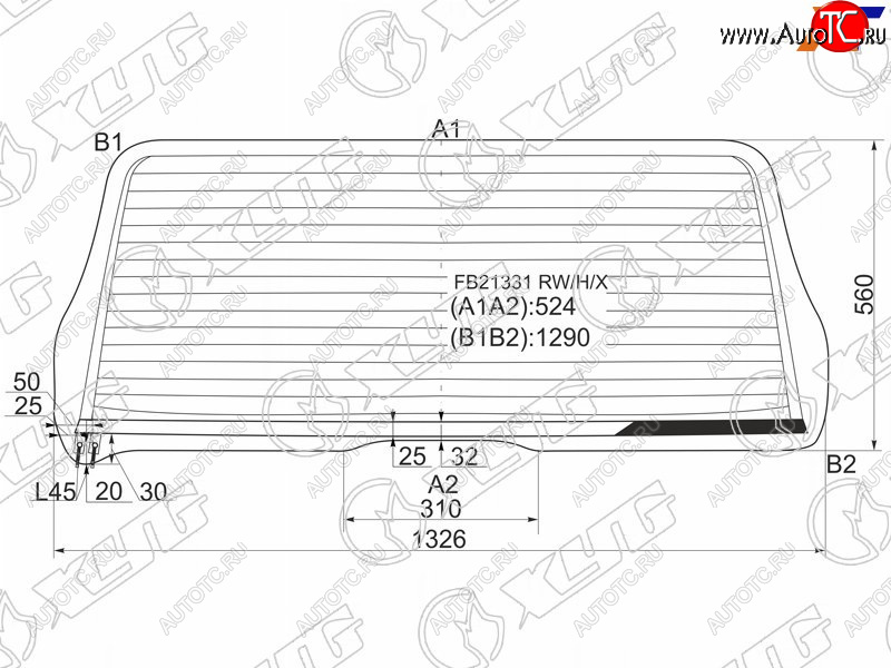 7 999 р. Стекло заднее (Цвет зеленый Обогрев) Toyota Sequoia 00-07 XYG FB21331 RW/H/X  с доставкой в г. Вологда