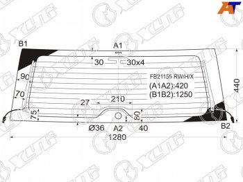 6 999 р. Стекло заднее (Цвет зеленый Обогрев Антенна) Toyota RAV4 (CA20) 00-05 XYG FB21155 RW/H/X  с доставкой в г. Вологда. Увеличить фотографию 1