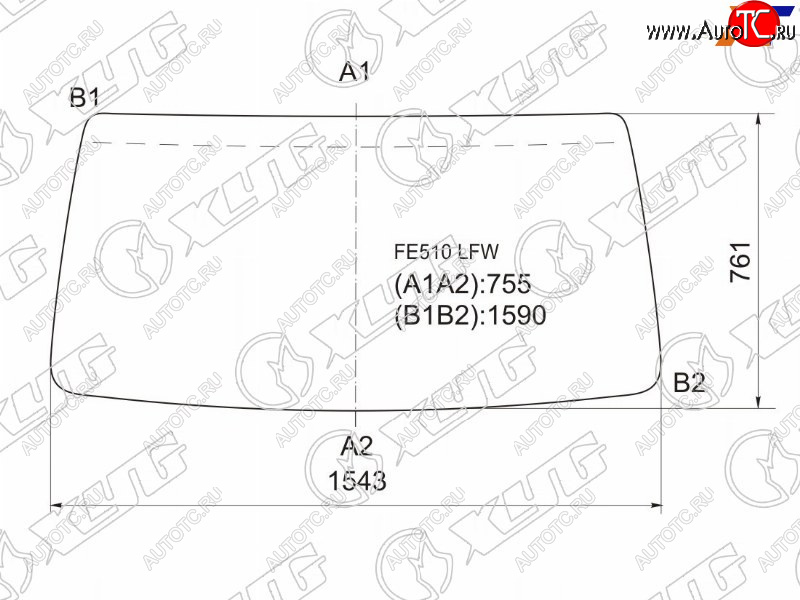 6 499 р. Стекло лобовое Mitsubishi Fuso Canter FE5 93-02  Fuso Canter FE6 93-02 XYG FE510 LFW  с доставкой в г. Вологда
