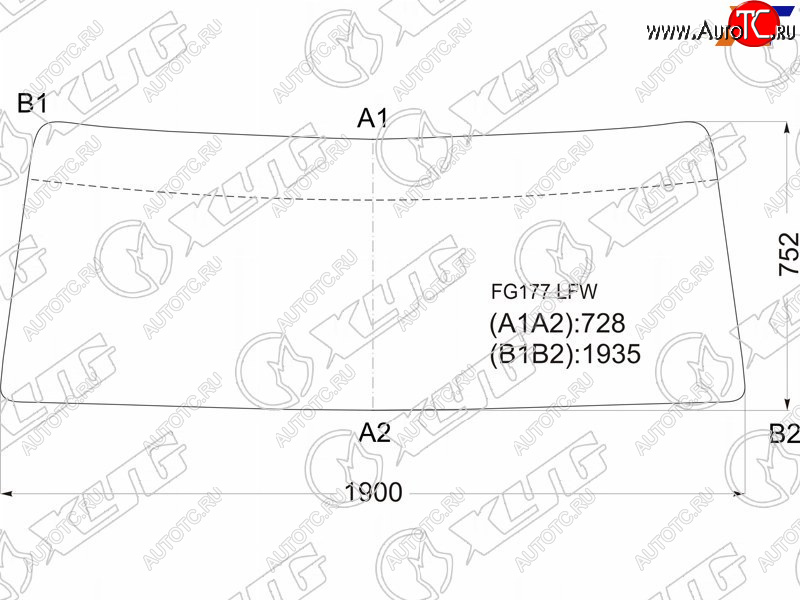 12 449 р. Стекло лобовое Hino Ranger 86-98 XYG FG177 LFW  с доставкой в г. Вологда