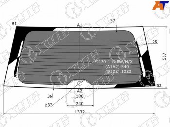 Стекло заднее (Затемненное Обогрев) Toyota Land Cruiser Prado (J120) 02-09  Lexus GX 02-09 XYG FJ120-1-D RW/H/X