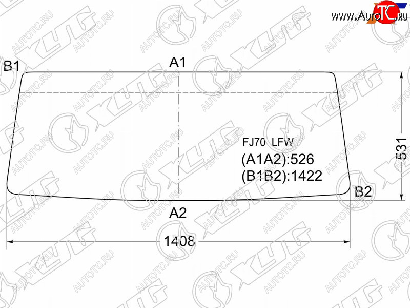 5 849 р. Стекло лобовое Toyota Land Cruiser 84-04  Land Cruiser Prado (J70) 87-96 XYG FJ70 LFW  с доставкой в г. Вологда