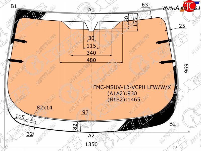 15 599 р. Стекло лобовое (Обогрев полный Молдинг) Ford EcoSport 14-23 XYG FMC-MSUV-13-VCPH LFW/W/X  с доставкой в г. Вологда