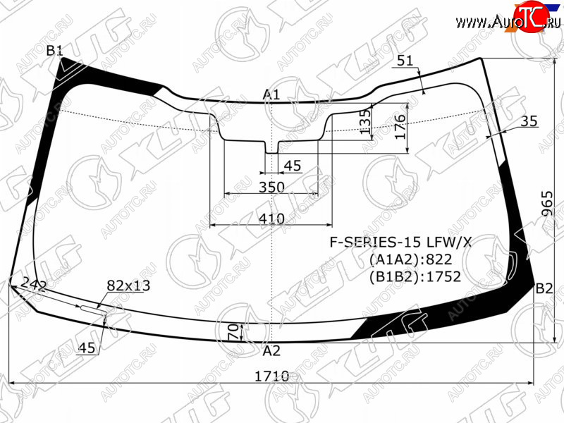 8 649 р. Стекло лобовое Ford F150 14-20  F250 16-19 XYG F-SERIES-15 LFW/X  с доставкой в г. Вологда