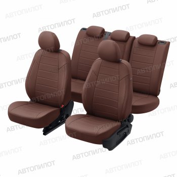 13 849 р. Чехлы сидений (экокожа, S-Line) Автопилот Audi Q5 8R дорестайлинг (2008-2012) (темно-коричневый)  с доставкой в г. Вологда. Увеличить фотографию 6