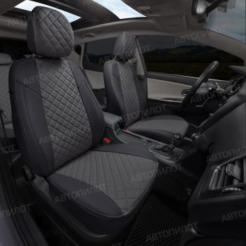 14 449 р. Чехлы сидений (экокожа, S-Line) Автопилот Ромб Audi Q5 8R дорестайлинг (2008-2012) (черный/темно-серый)  с доставкой в г. Вологда. Увеличить фотографию 7