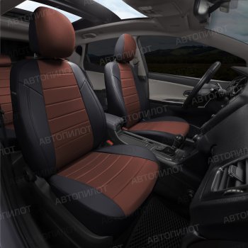 13 649 р. Чехлы сидений (экокожа/алькантара) Автопилот  BMW 1 серия  F21 (2011-2020) хэтчбэк 3 дв. дорестайлинг, хэтчбэк 3 дв. 1-ый рестайлинг, хэтчбэк 3 дв. 2-ой рестайлинг (черный/шоколад)  с доставкой в г. Вологда. Увеличить фотографию 6