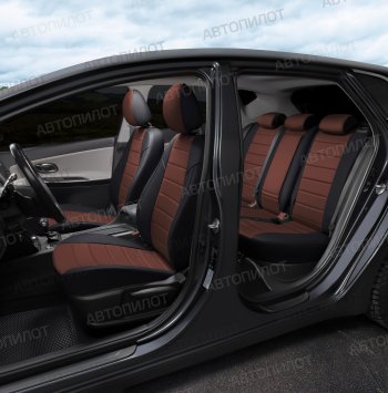 13 649 р. Чехлы сидений (экокожа/алькантара) Автопилот  BMW 1 серия  F21 (2011-2020) хэтчбэк 3 дв. дорестайлинг, хэтчбэк 3 дв. 1-ый рестайлинг, хэтчбэк 3 дв. 2-ой рестайлинг (черный/шоколад)  с доставкой в г. Вологда. Увеличить фотографию 7